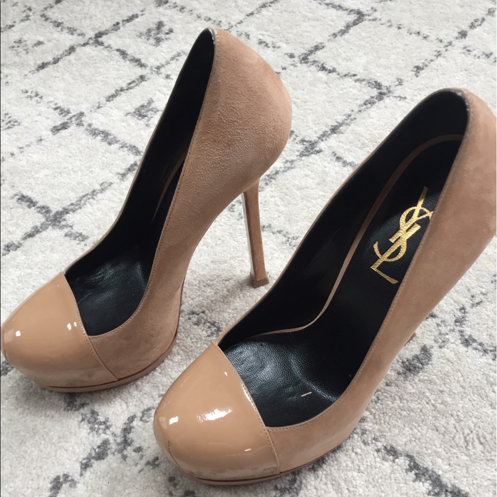 Ysl tribute pumps platform heels 36.5